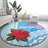 Suva Fiji 2026 Rugby Custom Round Carpet Hibiscus Fijian Tapa Pattern LT14 - Polynesian Pride