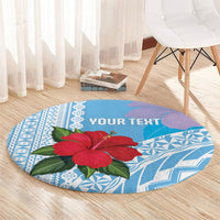 Suva Fiji 2026 Rugby Custom Round Carpet Hibiscus Fijian Tapa Pattern LT14 - Polynesian Pride