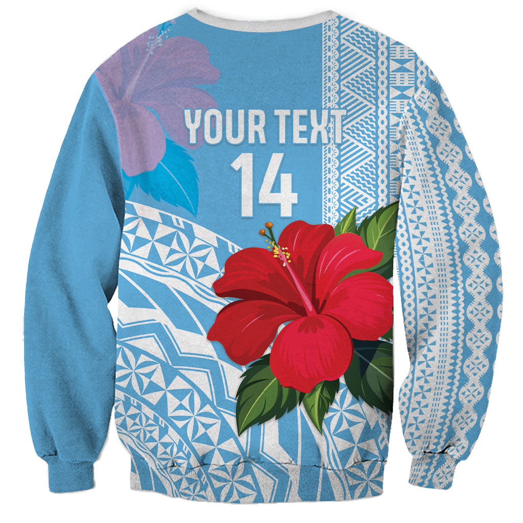 Suva Fiji 2026 Rugby Custom Sweatshirt Hibiscus Fijian Tapa Pattern LT14 - Polynesian Pride