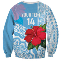 Suva Fiji 2026 Rugby Custom Sweatshirt Hibiscus Fijian Tapa Pattern LT14 - Polynesian Pride