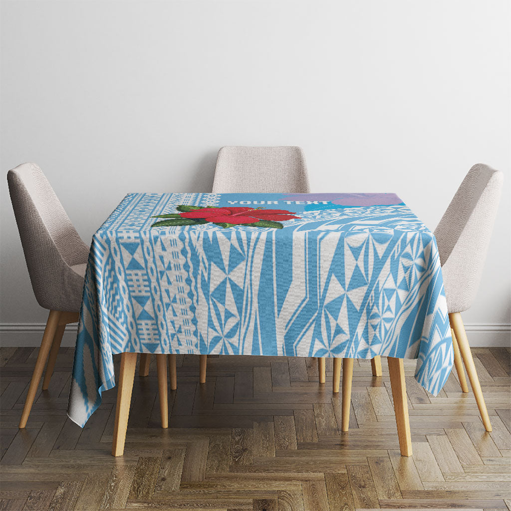 Suva Fiji 2026 Rugby Custom Tablecloth Hibiscus Fijian Tapa Pattern LT14 - Polynesian Pride