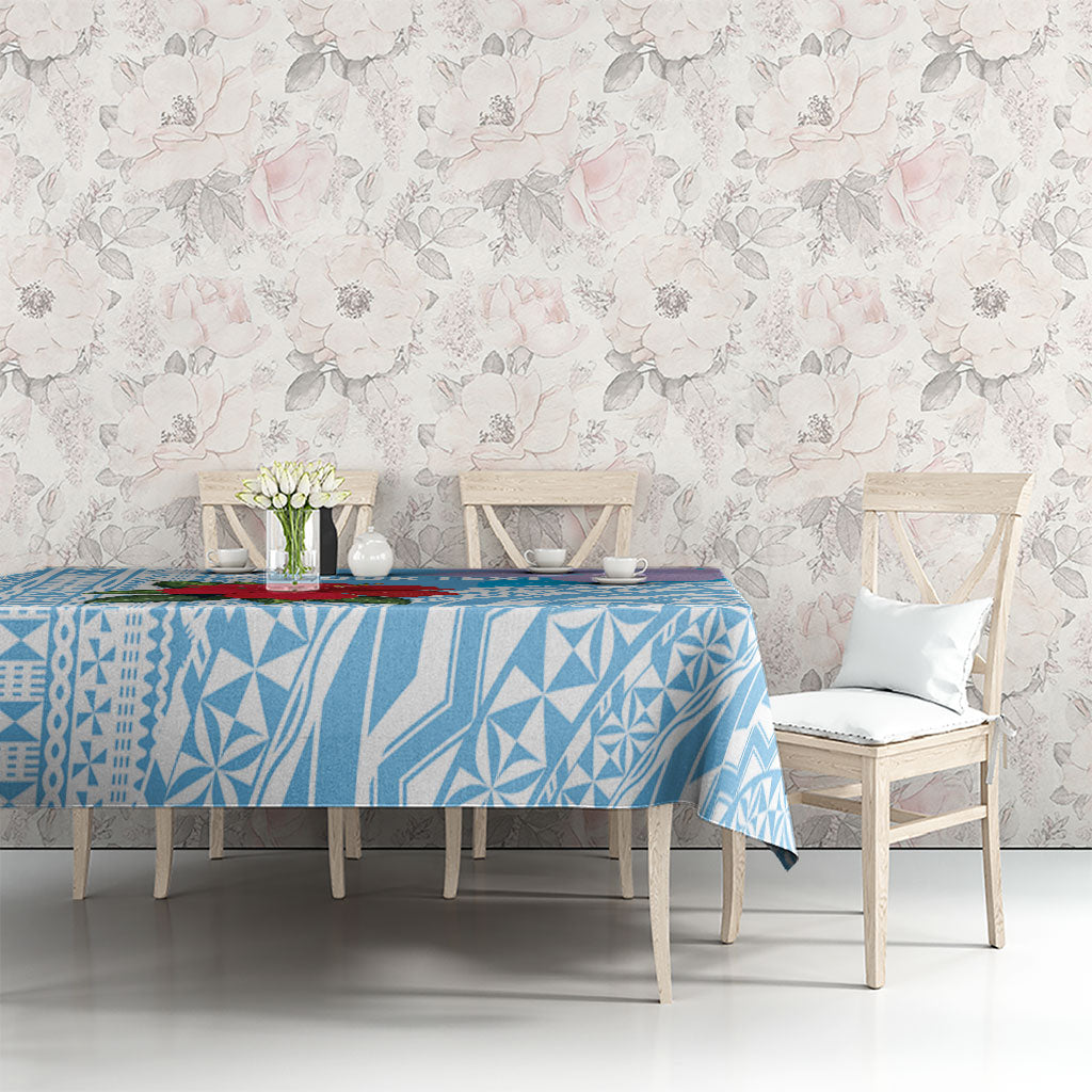 Suva Fiji 2026 Rugby Custom Tablecloth Hibiscus Fijian Tapa Pattern LT14 - Polynesian Pride
