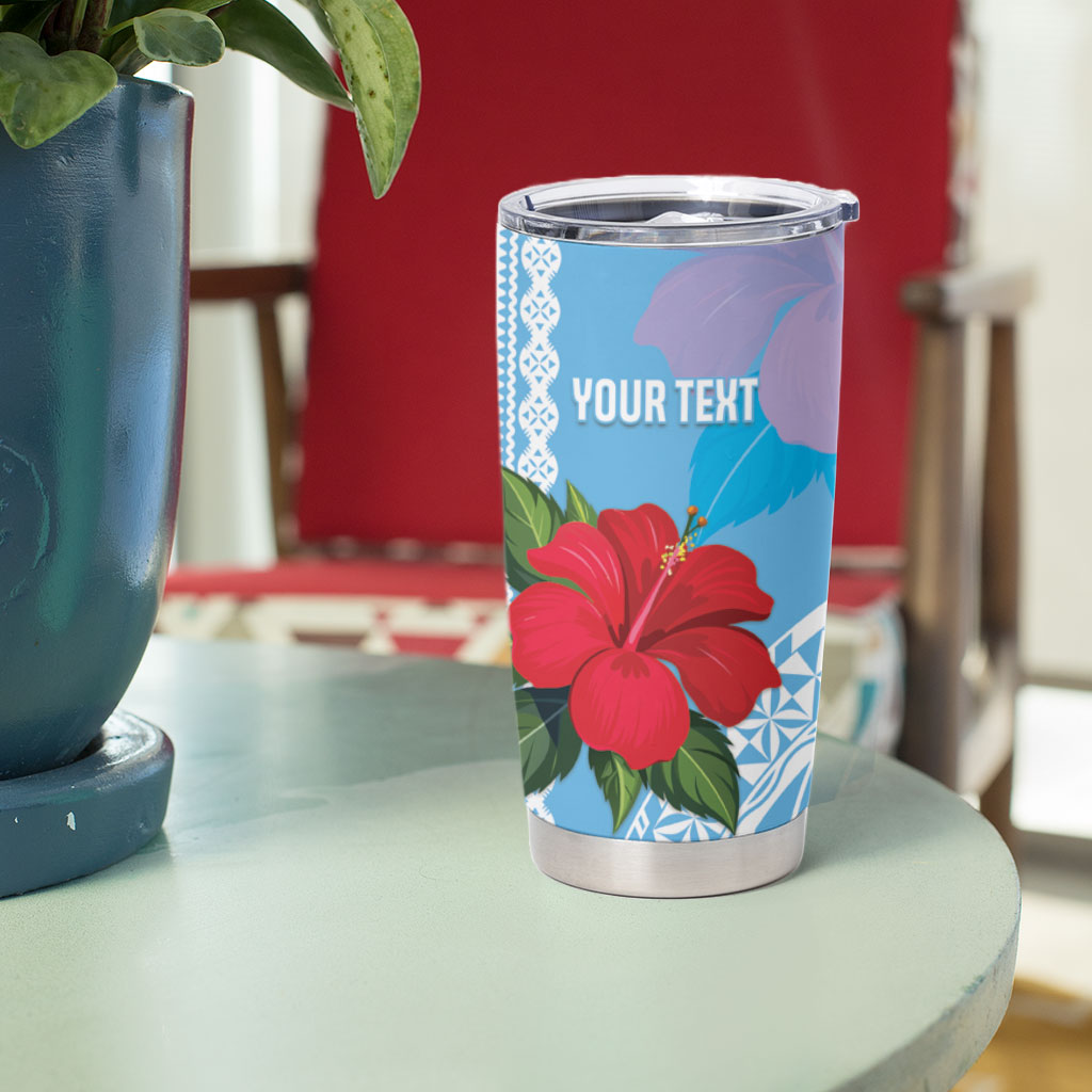Suva Fiji 2026 Rugby Custom Tumbler Cup Hibiscus Fijian Tapa Pattern LT14 - Polynesian Pride