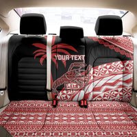 Rewa Fiji 2026 Rugby Custom Back Car Seat Cover Ura Prawn Fijian Tapa Pattern LT14 - Polynesian Pride