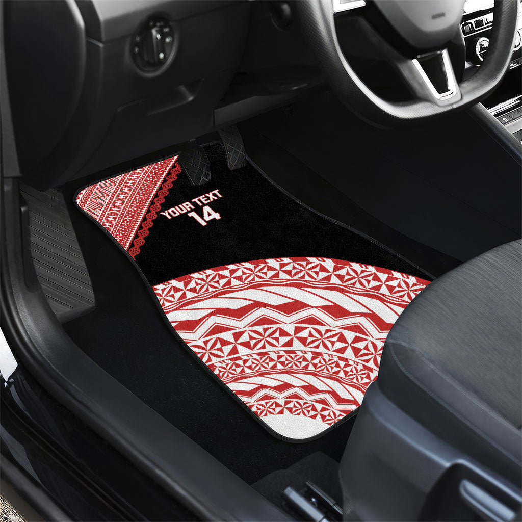 Rewa Fiji 2026 Rugby Custom Car Mats Ura Prawn Fijian Tapa Pattern LT14 - Polynesian Pride
