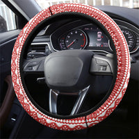 Rewa Fiji 2026 Rugby Steering Wheel Cover Ura Prawn Fijian Tapa Pattern LT14 - Polynesian Pride