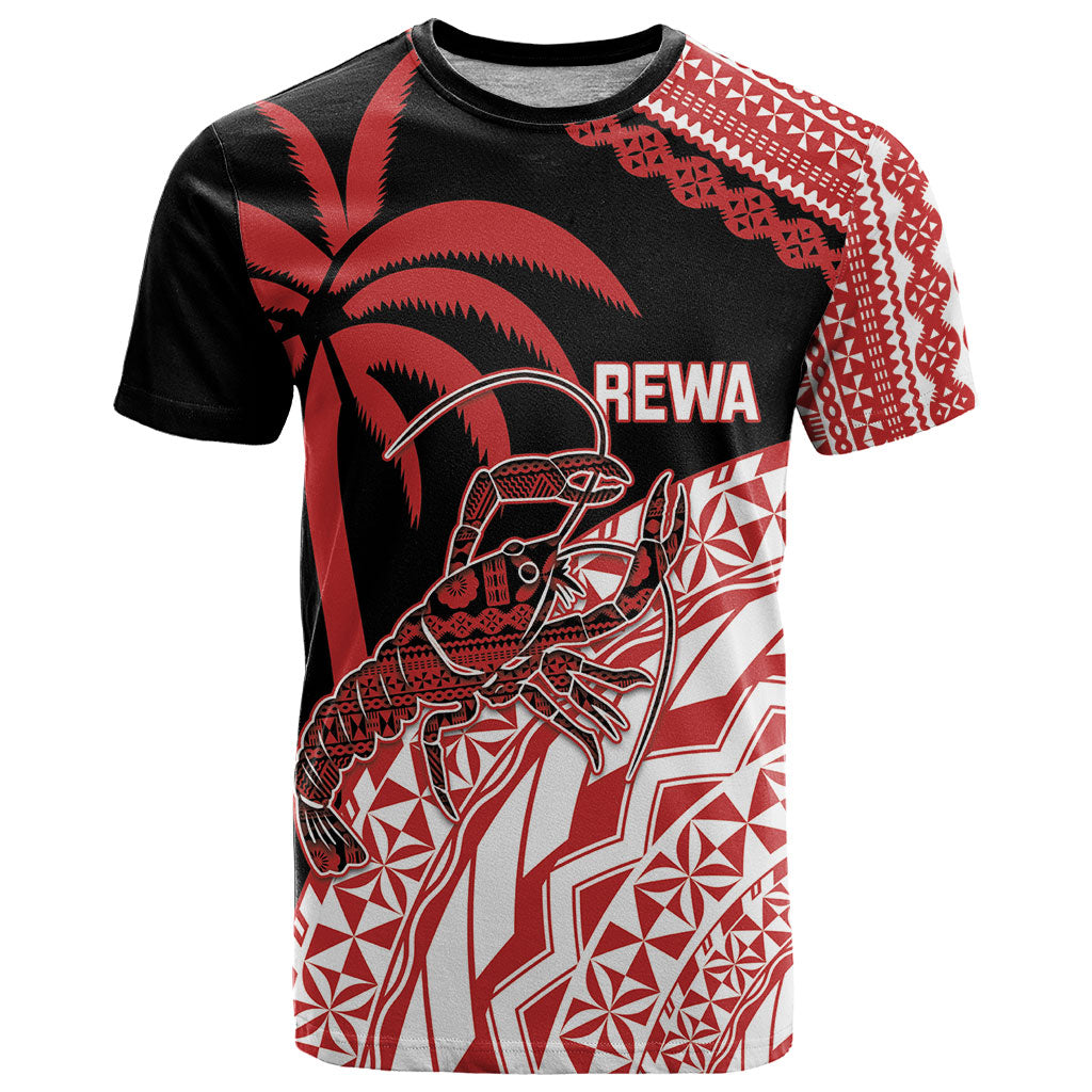 Rewa Fiji 2026 Rugby Custom T Shirt Ura Prawn Fijian Tapa Pattern
