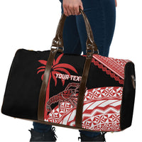 Rewa Fiji 2026 Rugby Custom Travel Bag Ura Prawn Fijian Tapa Pattern LT14 - Polynesian Pride