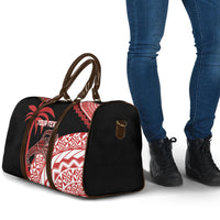Rewa Fiji 2026 Rugby Custom Travel Bag Ura Prawn Fijian Tapa Pattern LT14 - Polynesian Pride