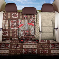 Samoa Tapau Back Car Seat Cover Samoan Siapo Pattern LT14 One Size Brown - Polynesian Pride