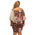 Samoa Tapau Family Matching Off Shoulder Short Dress and Hawaiian Shirt Samoan Siapo Pattern LT14 - Polynesian Pride