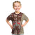 Samoa Tapau Kid T Shirt Samoan Siapo Pattern LT14 Brown - Polynesian Pride