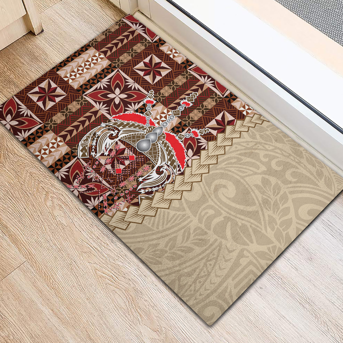 Samoa Tapau Rubber Doormat Samoan Siapo Pattern LT14 - Polynesian Pride