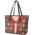 Samoa Siapo Leather Tote Bag Tapa Pattern Mix Ula Fala Hibiscus LT14 - Polynesian Pride