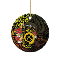 Vanuatu Christmas Ceramic Ornament Vanuatuan Pig Tusk - Meri Krismas! LT14 - Polynesian Pride