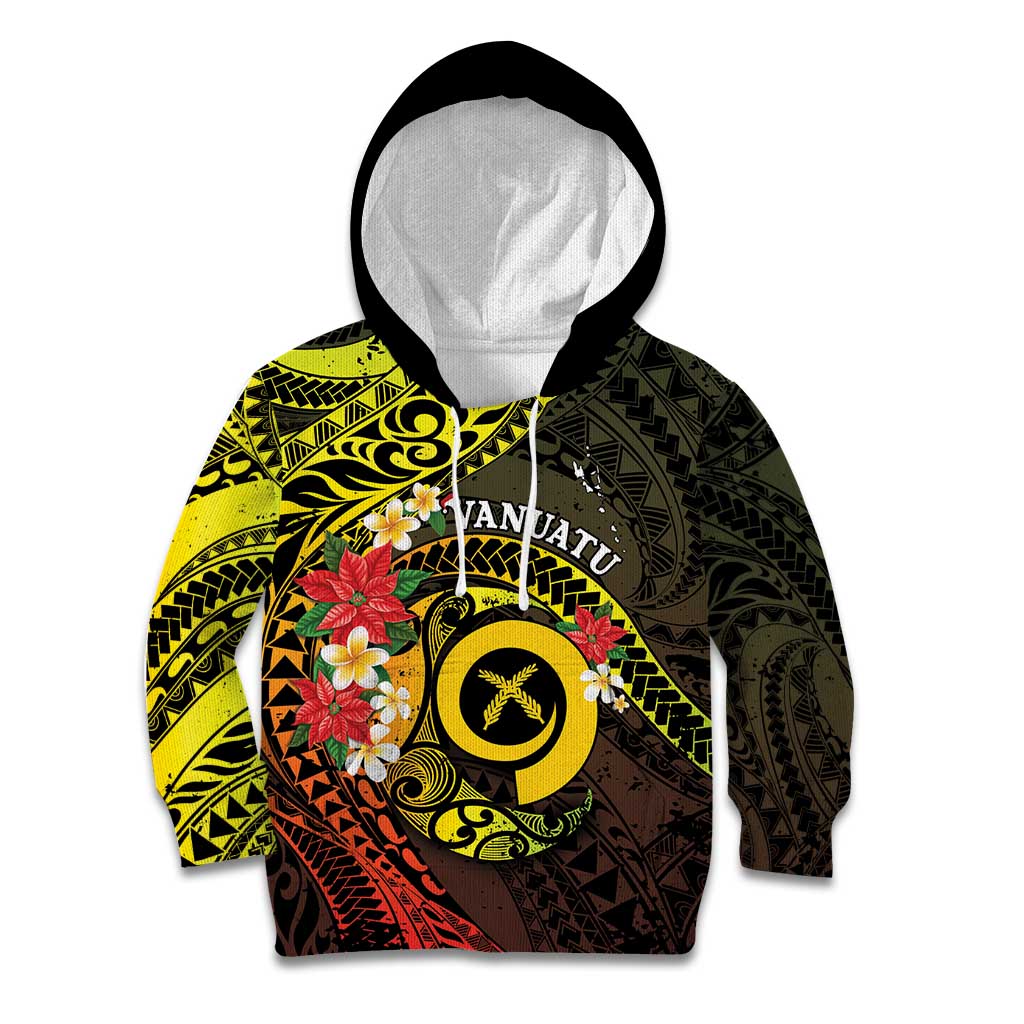 Vanuatu Christmas Kid Hoodie Vanuatuan Pig Tusk - Meri Krismas! LT14 Hoodie Black - Polynesian Pride