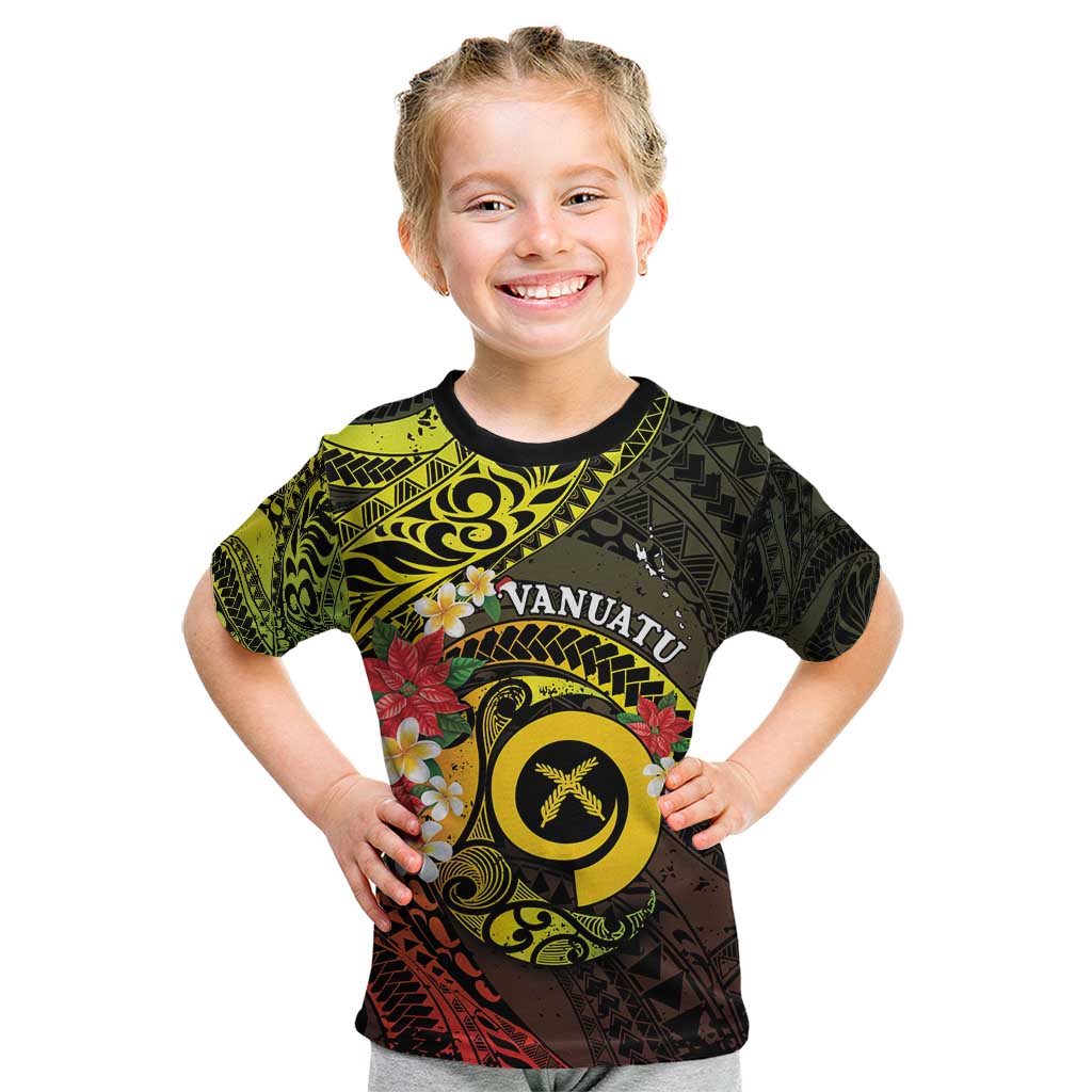 Vanuatu Christmas Kid T Shirt Vanuatuan Pig Tusk - Meri Krismas! LT14 Black - Polynesian Pride