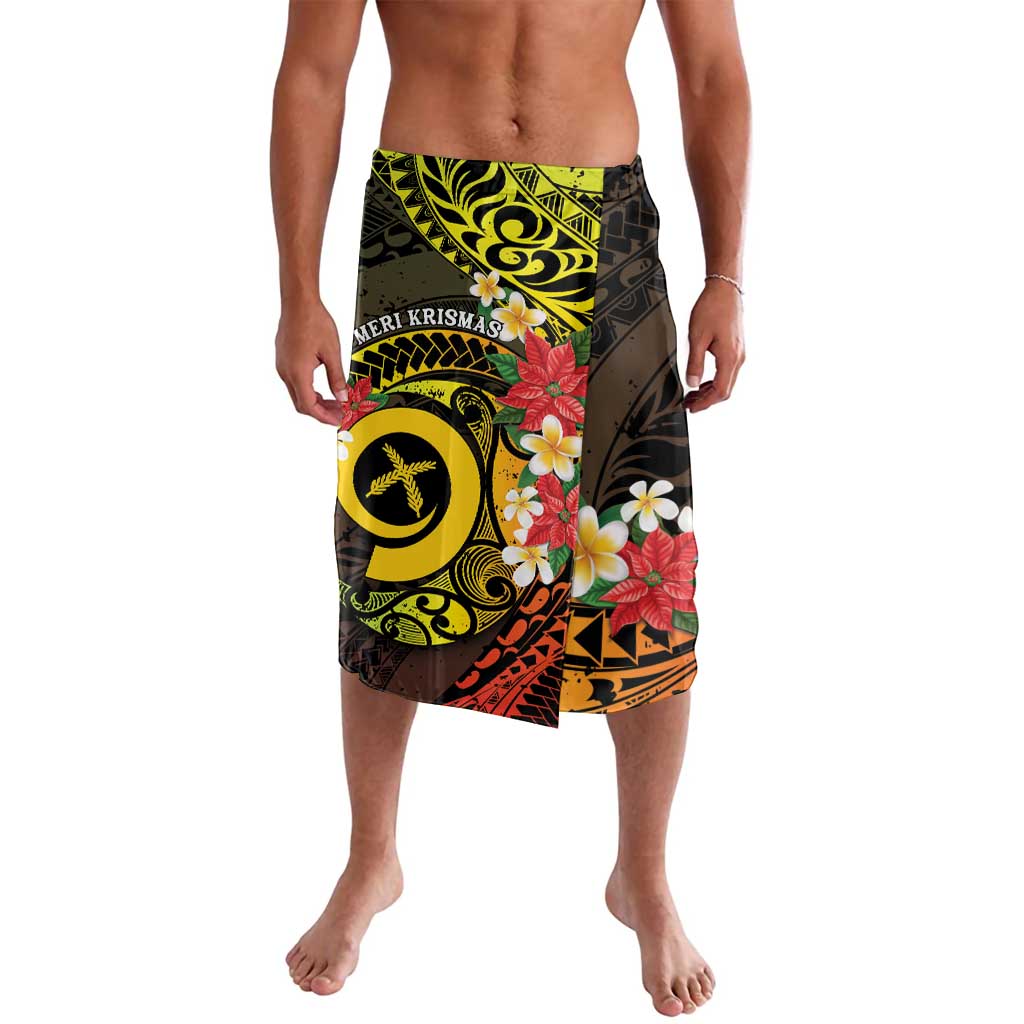 Vanuatu Christmas Lavalava Vanuatuan Pig Tusk - Meri Krismas! LT14 Black - Polynesian Pride