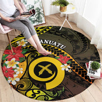 Vanuatu Christmas Round Carpet Vanuatuan Pig Tusk - Meri Krismas! LT14 - Polynesian Pride