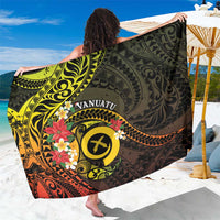 Vanuatu Christmas Sarong Vanuatuan Pig Tusk - Meri Krismas! LT14 One Size 44 x 66 inches Black - Polynesian Pride