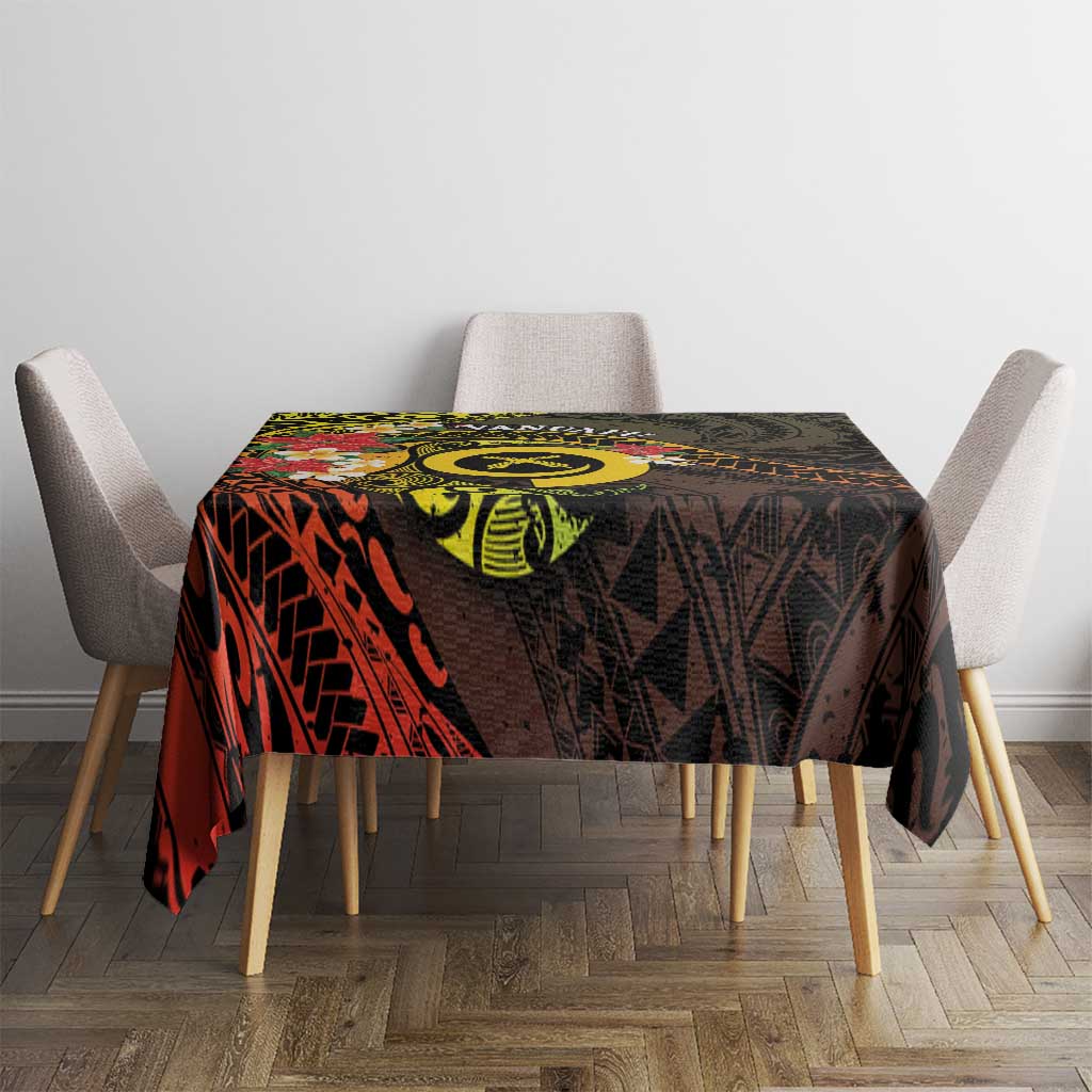 Vanuatu Christmas Tablecloth Vanuatuan Pig Tusk - Meri Krismas! LT14 - Polynesian Pride