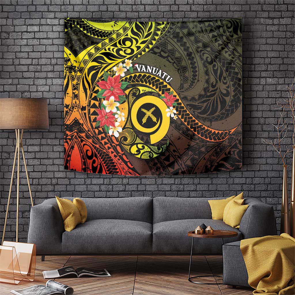 Vanuatu Christmas Tapestry Vanuatuan Pig Tusk - Meri Krismas! LT14 Black - Polynesian Pride