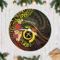Vanuatu Christmas Tree Skirt Vanuatuan Pig Tusk - Meri Krismas! LT14 Casual Black - Polynesian Pride