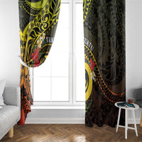 Vanuatu Christmas Window Curtain Vanuatuan Pig Tusk - Meri Krismas! LT14 - Polynesian Pride