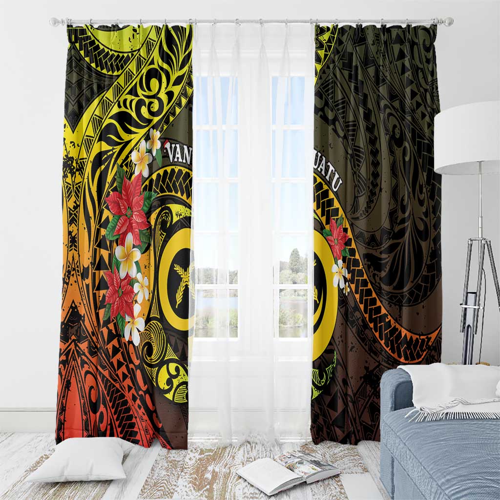 Vanuatu Christmas Window Curtain Vanuatuan Pig Tusk - Meri Krismas! LT14 - Polynesian Pride