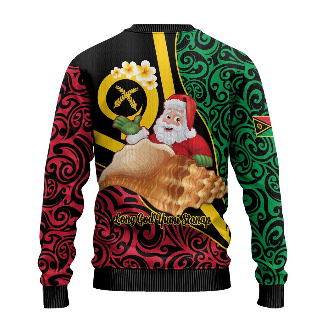 Vanuatu Christmas Ugly Christmas Sweater Vanuatuan Conch Shell - Meri Krismas! LT14 - Polynesian Pride