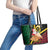 Vanuatu Christmas Leather Tote Bag Vanuatuan Conch Shell - Meri Krismas!