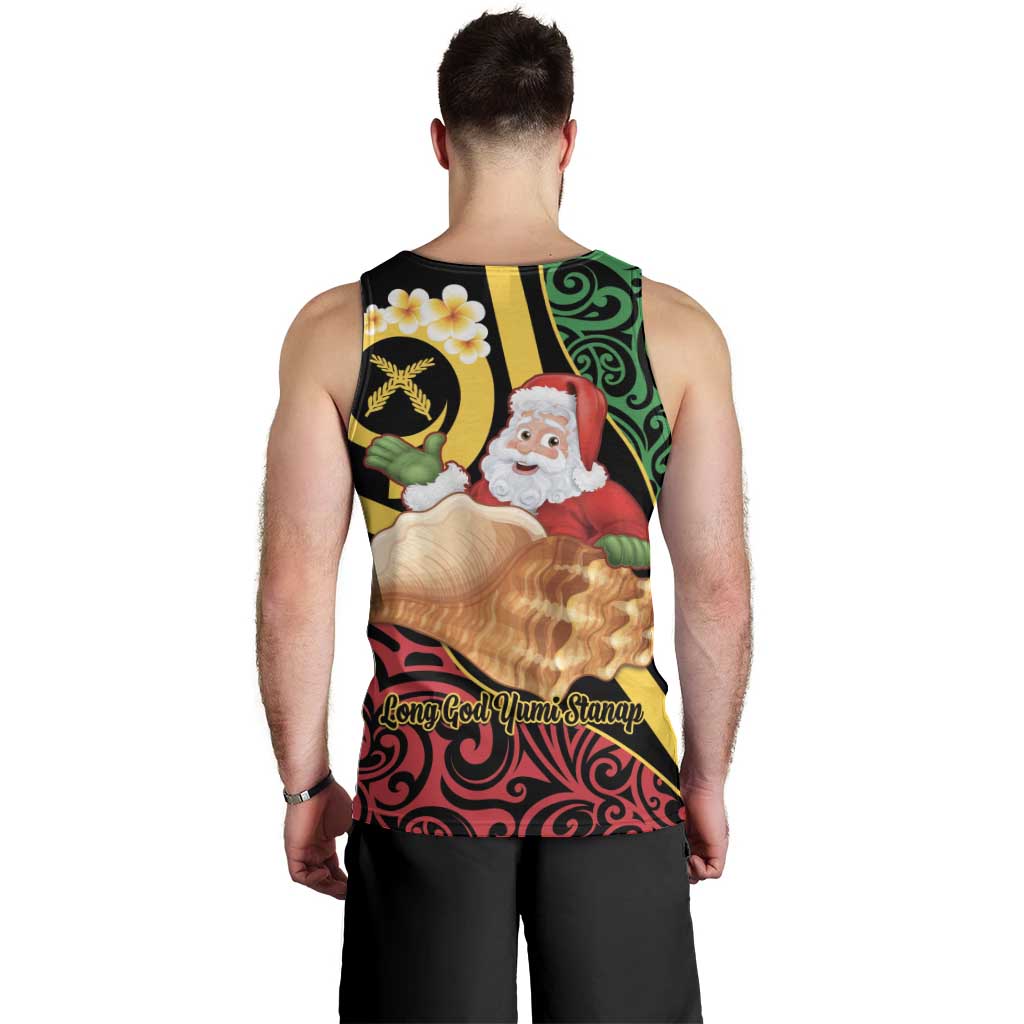 Vanuatu Christmas Men Tank Top Vanuatuan Conch Shell - Meri Krismas! LT14 - Polynesian Pride