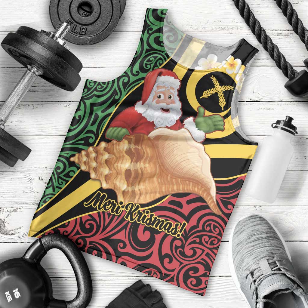 Vanuatu Christmas Men Tank Top Vanuatuan Conch Shell - Meri Krismas! LT14 - Polynesian Pride