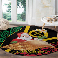 Vanuatu Christmas Round Carpet Vanuatuan Conch Shell - Meri Krismas! LT14 - Polynesian Pride