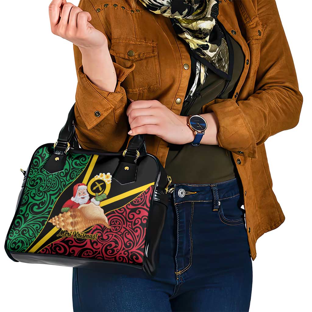 Vanuatu Christmas Shoulder Handbag Vanuatuan Conch Shell - Meri Krismas! LT14 - Polynesian Pride
