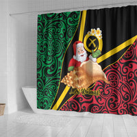 Vanuatu Christmas Shower Curtain Vanuatuan Conch Shell - Meri Krismas! LT14 - Polynesian Pride