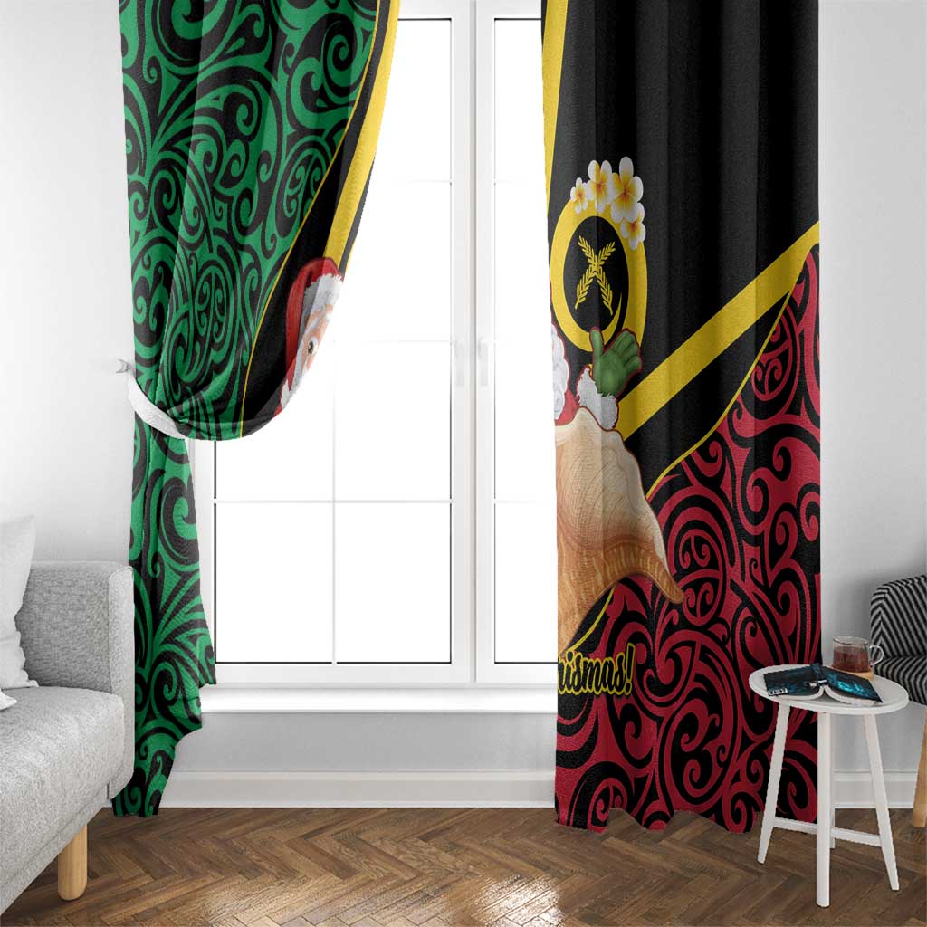 Vanuatu Christmas Window Curtain Vanuatuan Conch Shell - Meri Krismas! LT14 - Polynesian Pride