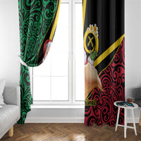 Vanuatu Christmas Window Curtain Vanuatuan Conch Shell - Meri Krismas! LT14 - Polynesian Pride