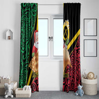Vanuatu Christmas Window Curtain Vanuatuan Conch Shell - Meri Krismas! LT14 - Polynesian Pride