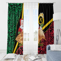 Vanuatu Christmas Window Curtain Vanuatuan Conch Shell - Meri Krismas! LT14 - Polynesian Pride