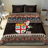 Fiji Christmas Bedding Set Fijian Masi Marau na Kerisimasi! - Brown LT14 - Polynesian Pride