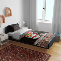Fiji Christmas Bedding Set Fijian Masi Marau na Kerisimasi! - Brown LT14 - Polynesian Pride