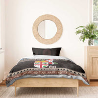 Fiji Christmas Bedding Set Fijian Masi Marau na Kerisimasi! - Brown LT14 - Polynesian Pride