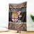 Fiji Christmas Blanket Fijian Masi Marau na Kerisimasi! - Brown