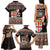 Fiji Christmas Family Matching Tank Maxi Dress and Hawaiian Shirt Fijian Masi Marau na Kerisimasi! - Brown