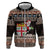 Fiji Christmas Hoodie Fijian Masi Marau na Kerisimasi! - Brown