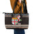 Fiji Christmas Leather Tote Bag Fijian Masi Marau na Kerisimasi! - Brown