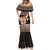 Fiji Christmas Mermaid Dress Fijian Masi Marau na Kerisimasi! - Brown