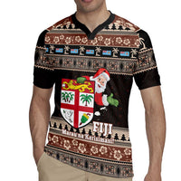 Fiji Christmas Rugby Jersey Fijian Masi Marau na Kerisimasi! - Brown LT14 - Polynesian Pride