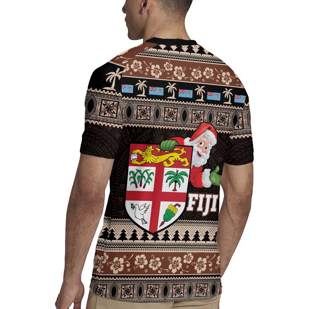 Fiji Christmas Rugby Jersey Fijian Masi Marau na Kerisimasi! - Brown LT14 - Polynesian Pride